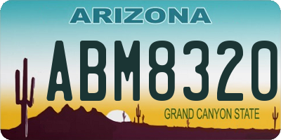 AZ license plate ABM8320