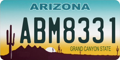 AZ license plate ABM8331