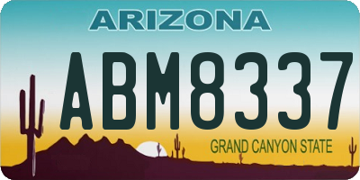 AZ license plate ABM8337