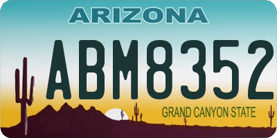 AZ license plate ABM8352