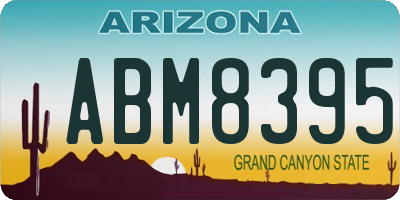 AZ license plate ABM8395