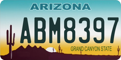 AZ license plate ABM8397