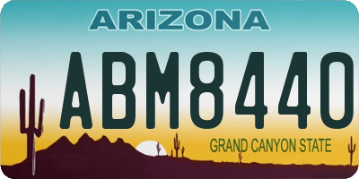 AZ license plate ABM8440
