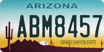 AZ license plate ABM8457