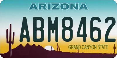 AZ license plate ABM8462