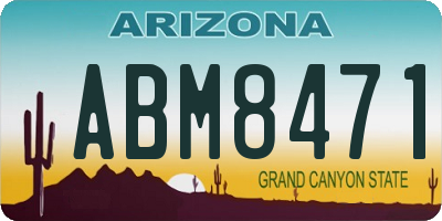 AZ license plate ABM8471