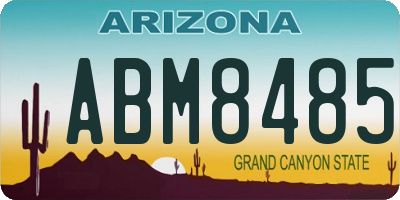 AZ license plate ABM8485