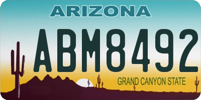 AZ license plate ABM8492