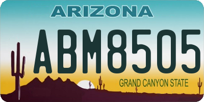 AZ license plate ABM8505