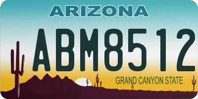 AZ license plate ABM8512