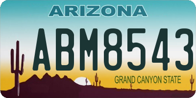 AZ license plate ABM8543