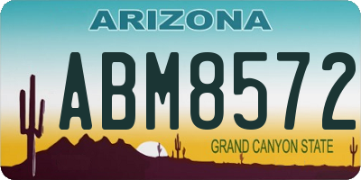 AZ license plate ABM8572