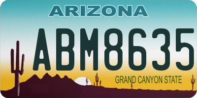 AZ license plate ABM8635
