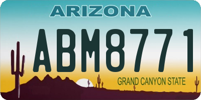 AZ license plate ABM8771