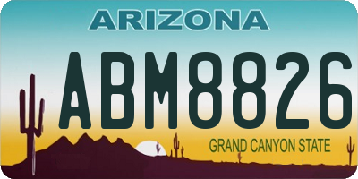 AZ license plate ABM8826