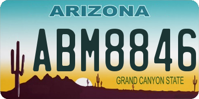 AZ license plate ABM8846