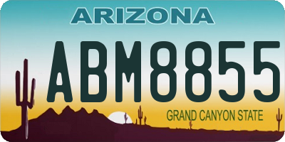AZ license plate ABM8855
