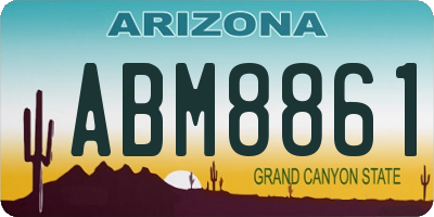 AZ license plate ABM8861
