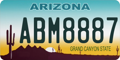 AZ license plate ABM8887