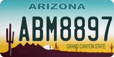 AZ license plate ABM8897