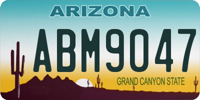 AZ license plate ABM9047