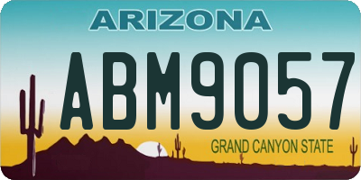 AZ license plate ABM9057