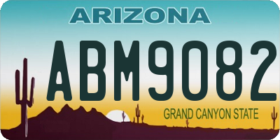 AZ license plate ABM9082