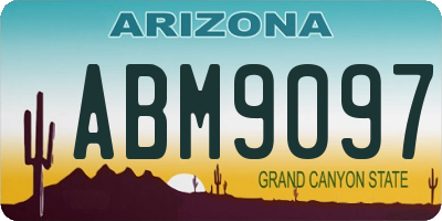 AZ license plate ABM9097