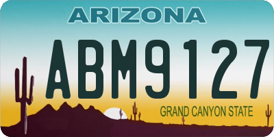 AZ license plate ABM9127