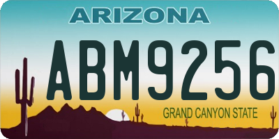 AZ license plate ABM9256
