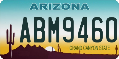 AZ license plate ABM9460