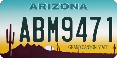 AZ license plate ABM9471