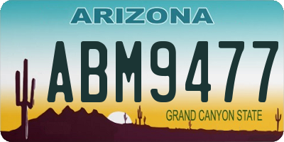 AZ license plate ABM9477