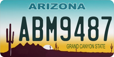 AZ license plate ABM9487