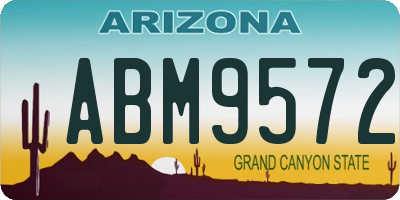 AZ license plate ABM9572
