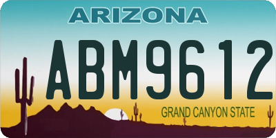 AZ license plate ABM9612