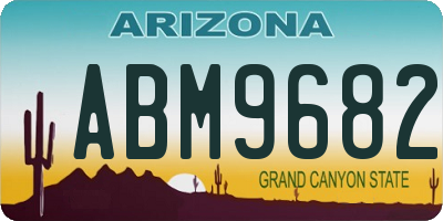 AZ license plate ABM9682