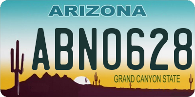 AZ license plate ABN0628