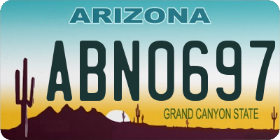 AZ license plate ABN0697
