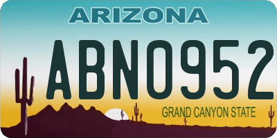 AZ license plate ABN0952