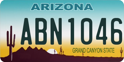 AZ license plate ABN1046