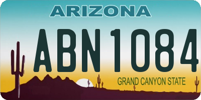 AZ license plate ABN1084