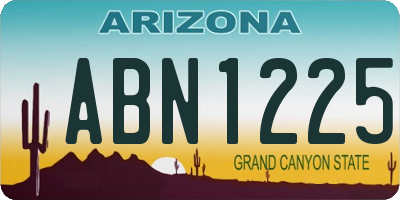 AZ license plate ABN1225