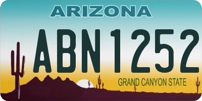 AZ license plate ABN1252