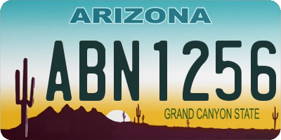 AZ license plate ABN1256