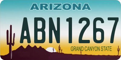 AZ license plate ABN1267