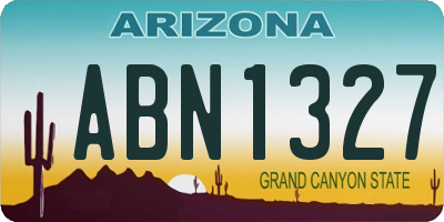 AZ license plate ABN1327