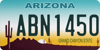 AZ license plate ABN1450