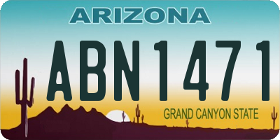 AZ license plate ABN1471