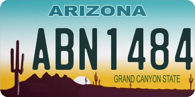 AZ license plate ABN1484